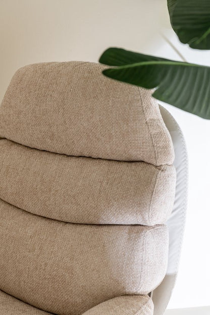 Relax Stoel + Voetbank Metaal/Multiplex Grijs/Zwart - Fauteuil - J-Line - livinglovely.nl