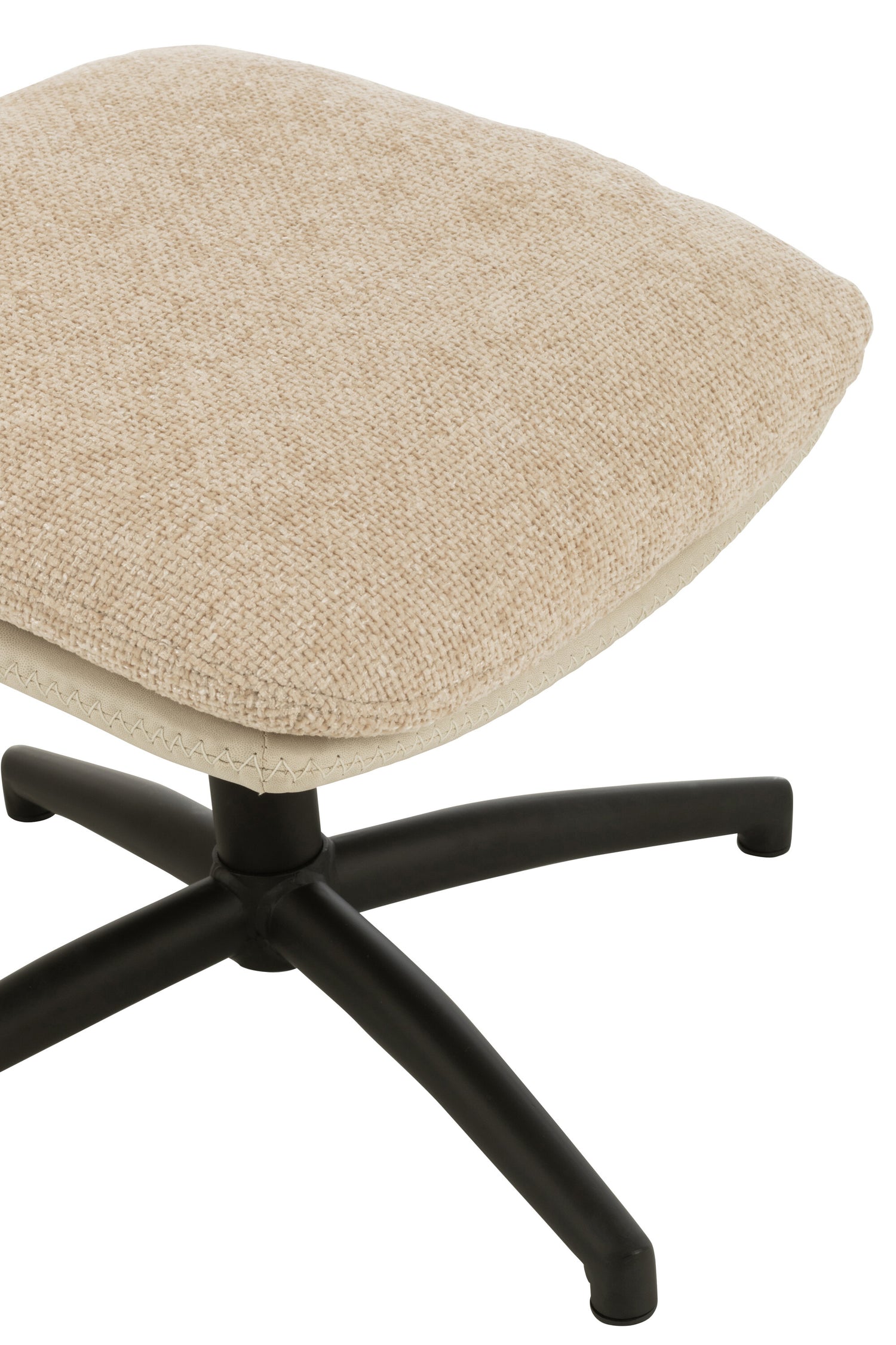 Relax Stoel + Voetbank Metaal/Multiplex Grijs/Zwart - Fauteuil - J-Line - livinglovely.nl