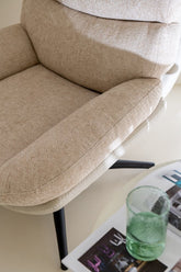 Relax Stoel + Voetbank Metaal/Multiplex Grijs/Zwart - Fauteuil - J-Line - livinglovely.nl