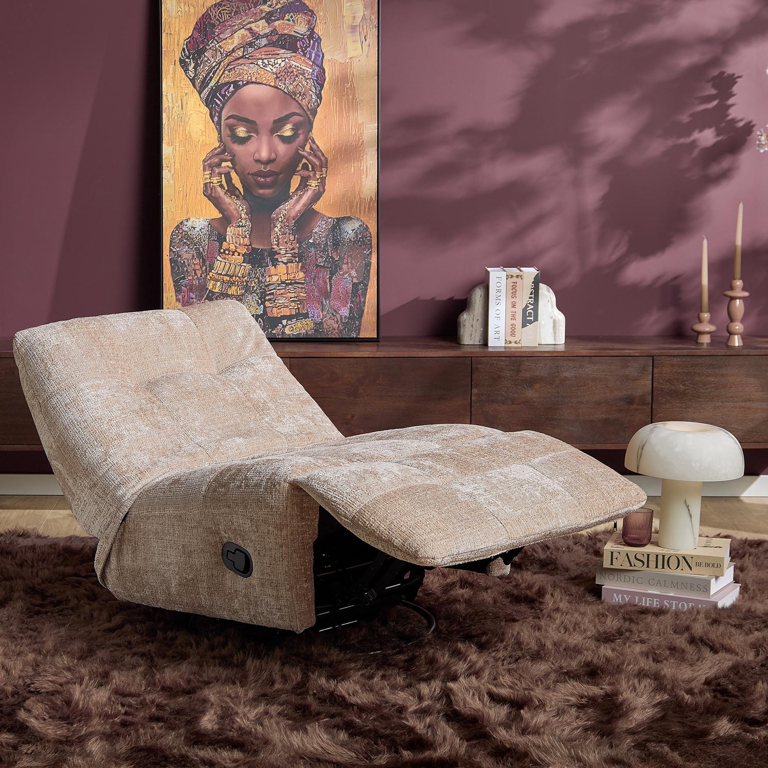 Relaxfauteuil Chill Beige van Starfurn, veelzijdige relaxfauteuil voor woonkamer of leeshoek