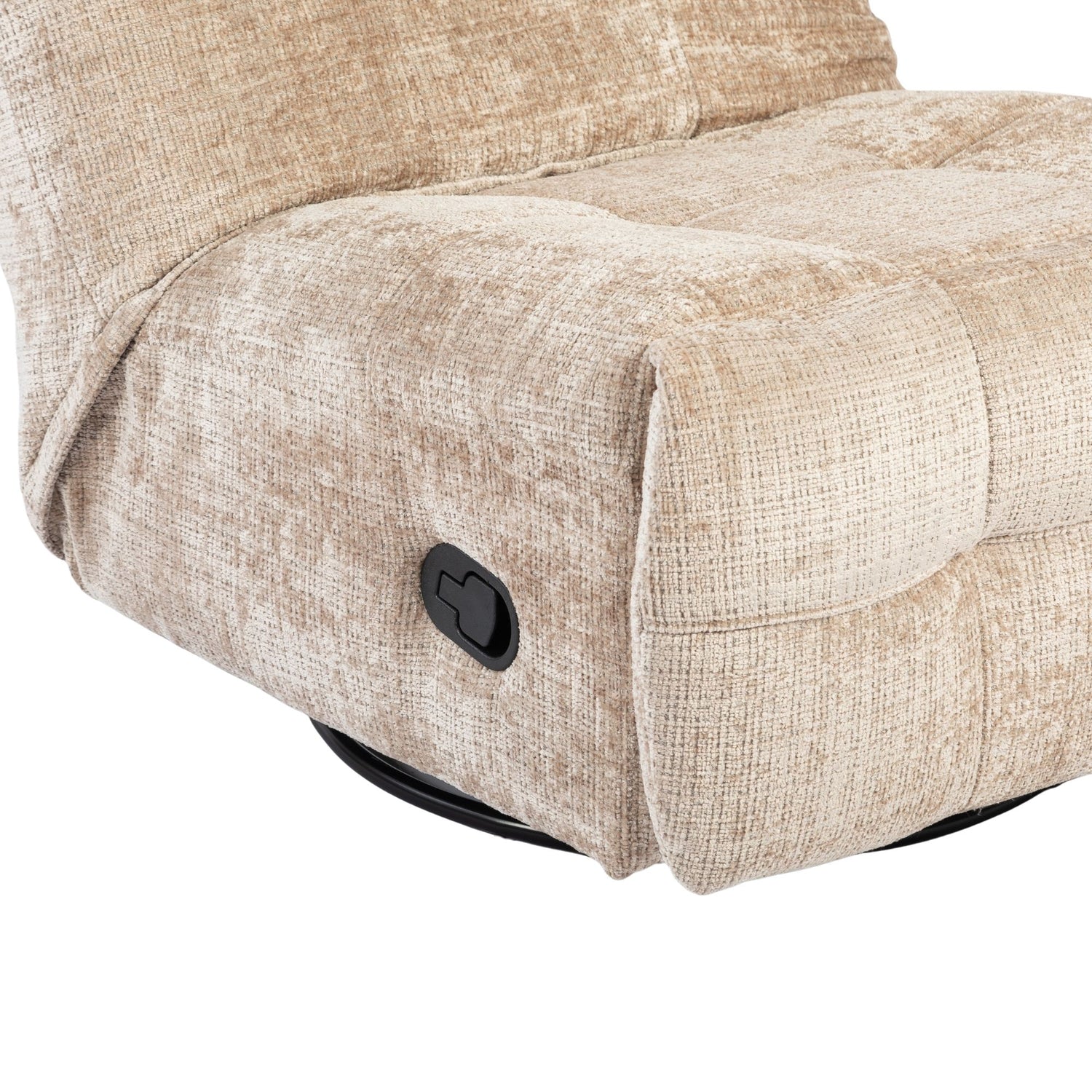 Relaxfauteuil Chill Beige van Starfurn, kantelbare rugleuning en uitklapbare voetsteun