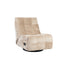 Relaxfauteuil Chill Beige van Starfurn, strakke stiknaden op rugleuning en zitting