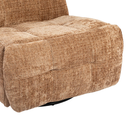 Relaxfauteuil Chill Cinnamon van Starfurn, kantelbare rugleuning en uitklapbare voetsteun