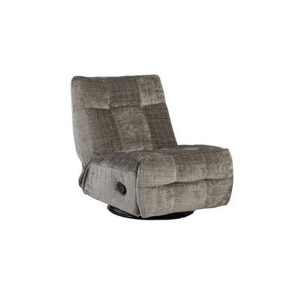 Relaxfauteuil Chill Grijs van Starfurn, draaibare relaxfauteuil bekleed met stof Cremona 93