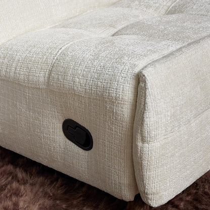 Relaxfauteuil Chill Off White van Starfurn, relaxstoel met omhoogkomend voetgedeelte