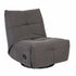 Relaxfauteuil Lazy van Starfurn in donkergrijze stof, vooraanzicht met hoge rugleuning en subtiele kruisstiksels