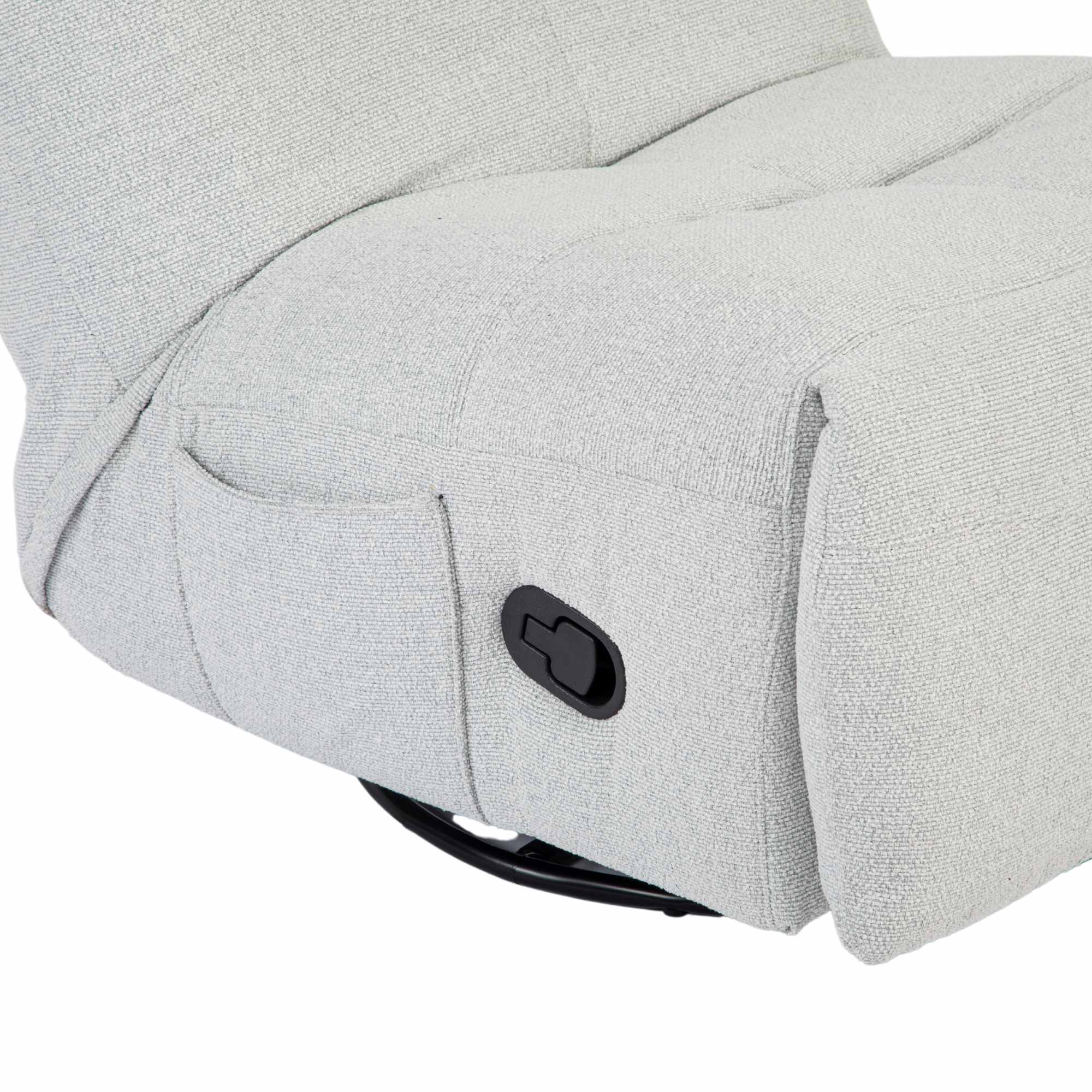 Relaxfauteuil Lazy van Starfurn van dichtbij, met zicht op de naadafwerking rond de zitting