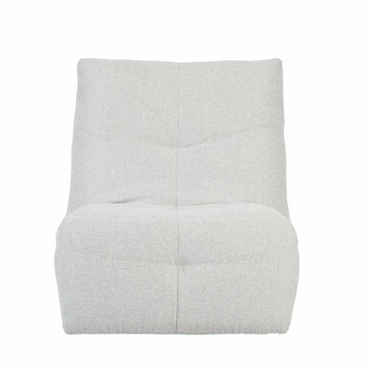 Relaxfauteuil Lazy van Starfurn in zijaanzicht in rechte stand, met zicht op de brede armleuning