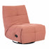 Relaxfauteuil Lazy van Starfurn in roze stof, achteraanzicht met hoge rugleuning