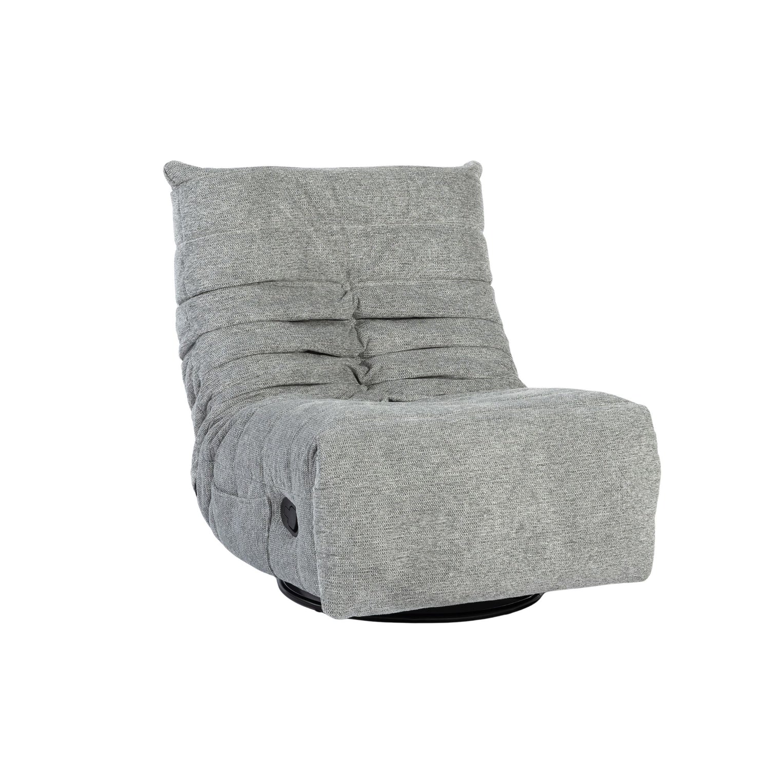 Relaxfauteuil Zen van Starfurn in grijs, schuin vooraanzicht in rechte stand