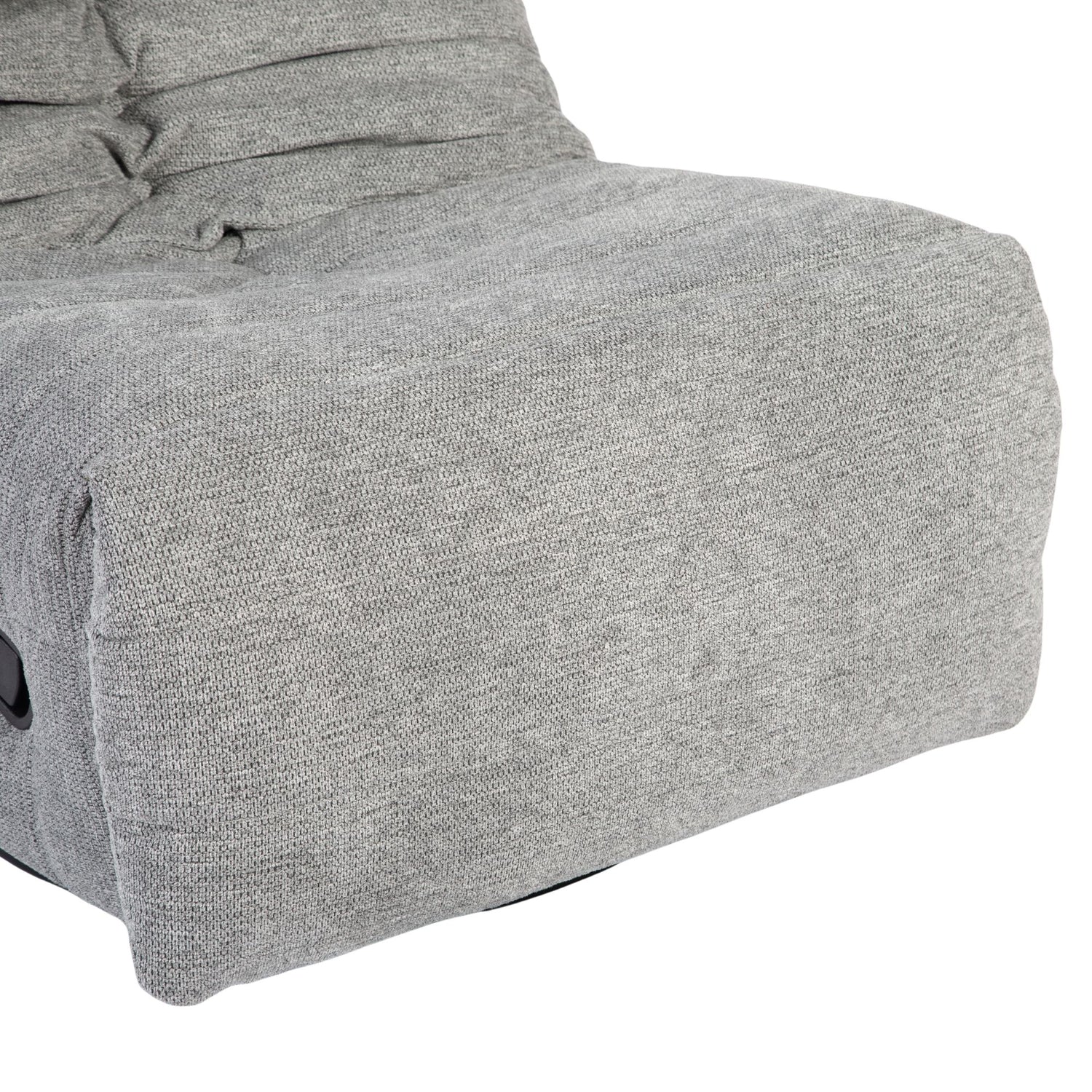 Relaxfauteuil Zen van Starfurn in grijze stof, uitgeklapt naar ligstand