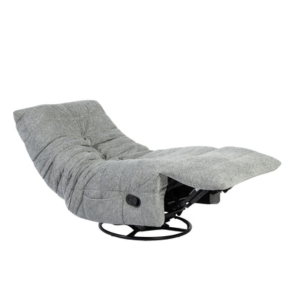 Relaxfauteuil Zen van Starfurn in grijs, detail van de geplooide bekleding