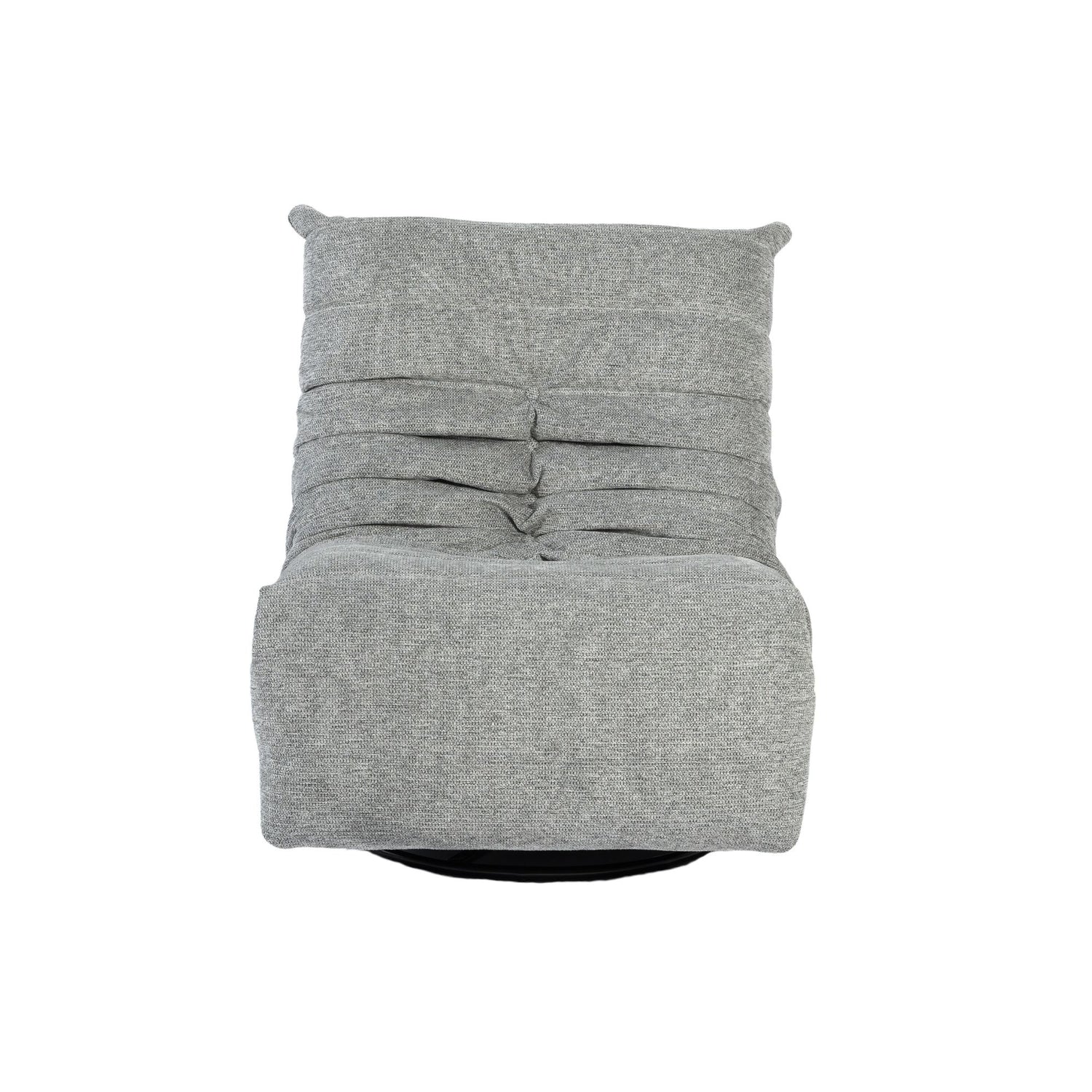 Relaxfauteuil Zen van Starfurn in grijze stof, achteraanzicht met hoge rugleuning