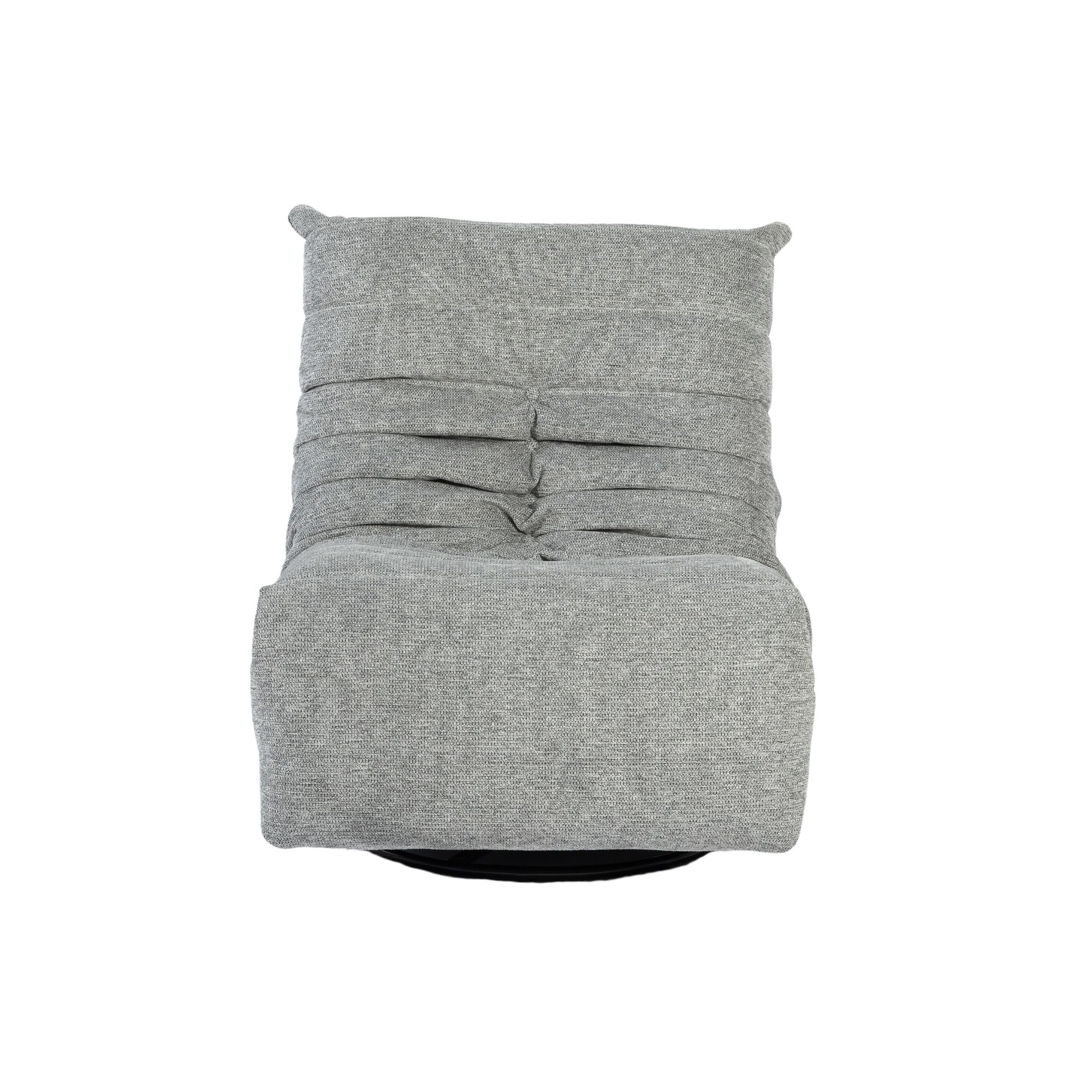 Relaxfauteuil Zen van Starfurn in grijze stof, achteraanzicht met hoge rugleuning