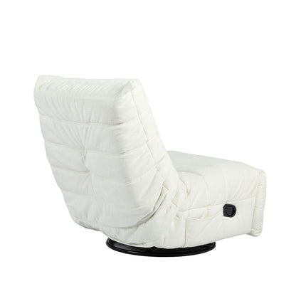 Relaxfauteuil Zen van Starfurn in naturel met de voetsteun omhoog in relaxstand