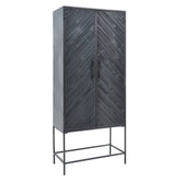 Rens Zwart Houten kast metalen frame 2 deuren PTMD - Bergkast - PTMD - livinglovely.nl