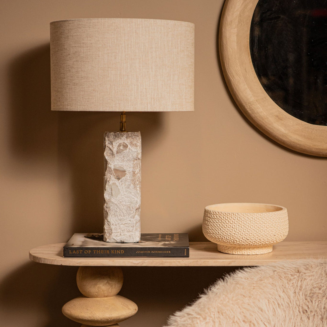 Rester Naturel Marmere Tafellamp Large PTMD - Tafellamp - PTMD - livinglovely.nl