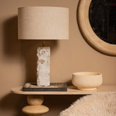 Rester Naturel Marmere Tafellamp Large PTMD - Tafellamp - PTMD - livinglovely.nl