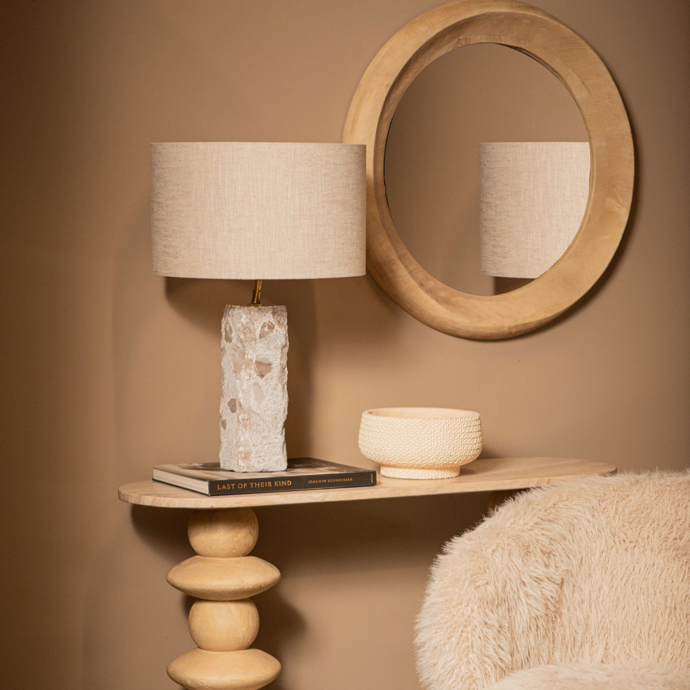 Rester Naturel Marmere Tafellamp Large PTMD - Tafellamp - PTMD - livinglovely.nl