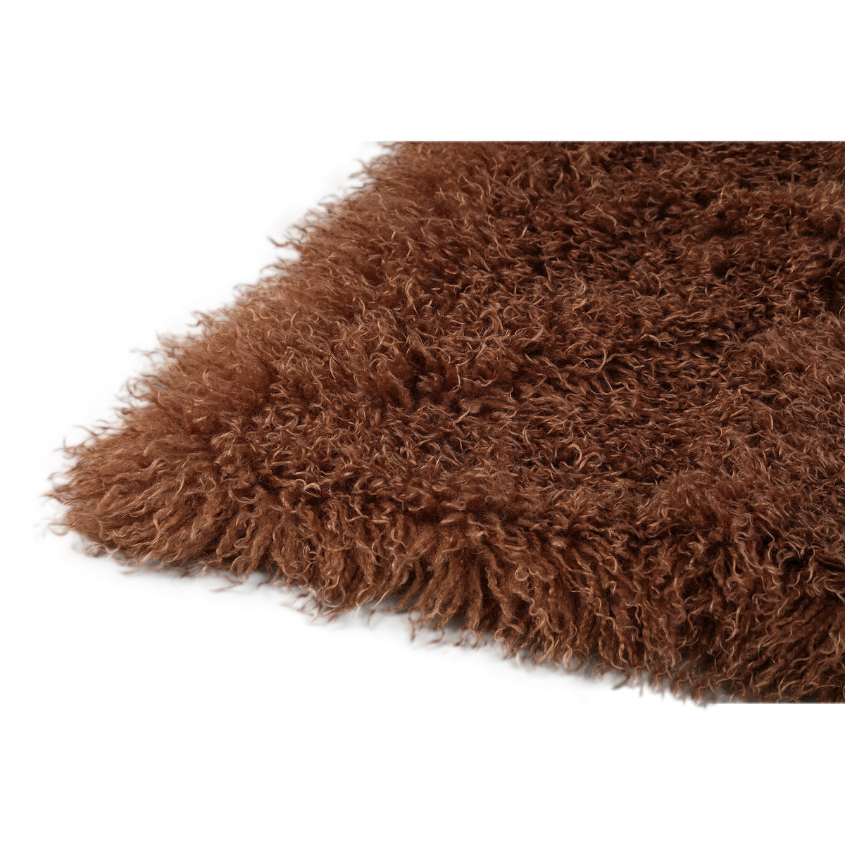 Rexx donkerbruine imitatiebont plaid L van PTMD, detail van de zachte vacht