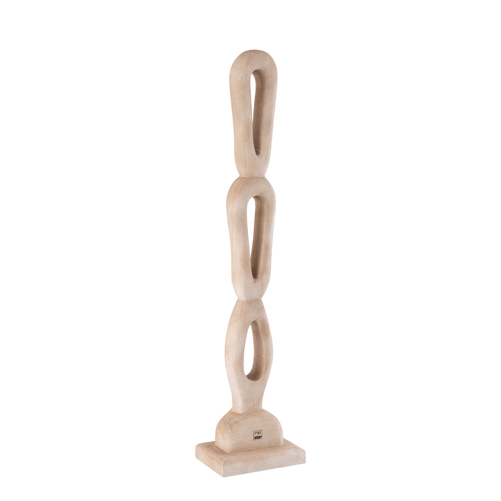 Rhyce Natural mango wood statue open figure L PTMD - Beeld - PTMD - livinglovely.nl