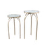 Rikka Gold iron fairy sidetable mirror top Set van 2 PTMD - Bijzettafel - PTMD - livinglovely.nl