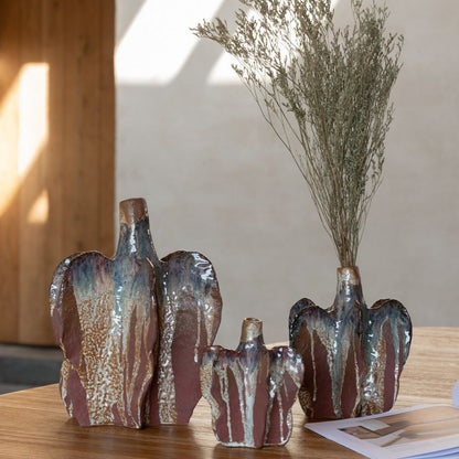 Vaas Naga Keramiek Roest Bruin Medium 18,5x18x20,5cm J-Line