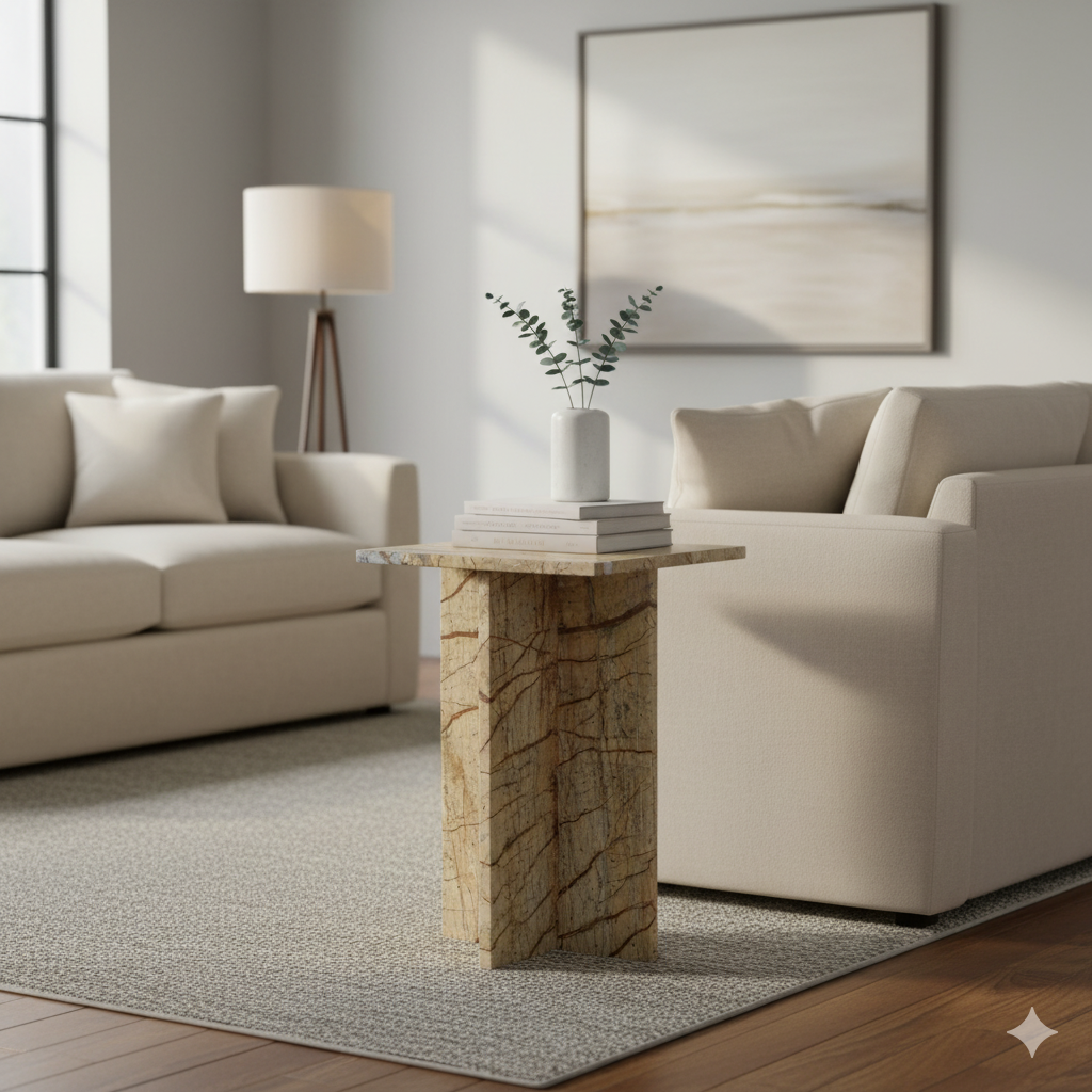 Bijzettafel Seoul Marmer Bizar Raw Materials