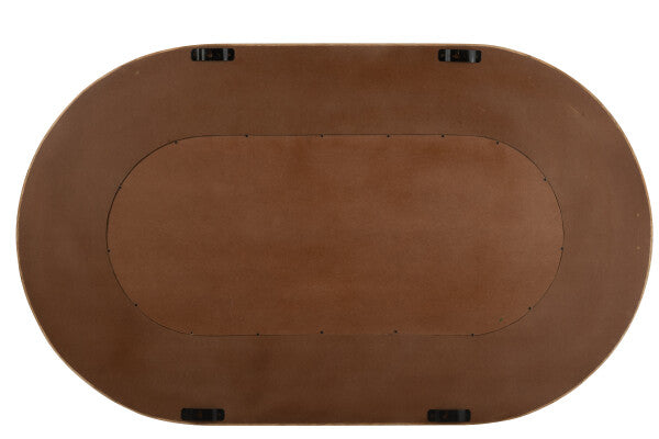 Wandspiegel Curve Ovaal Hout Naturel 152x6x92cm J-Line