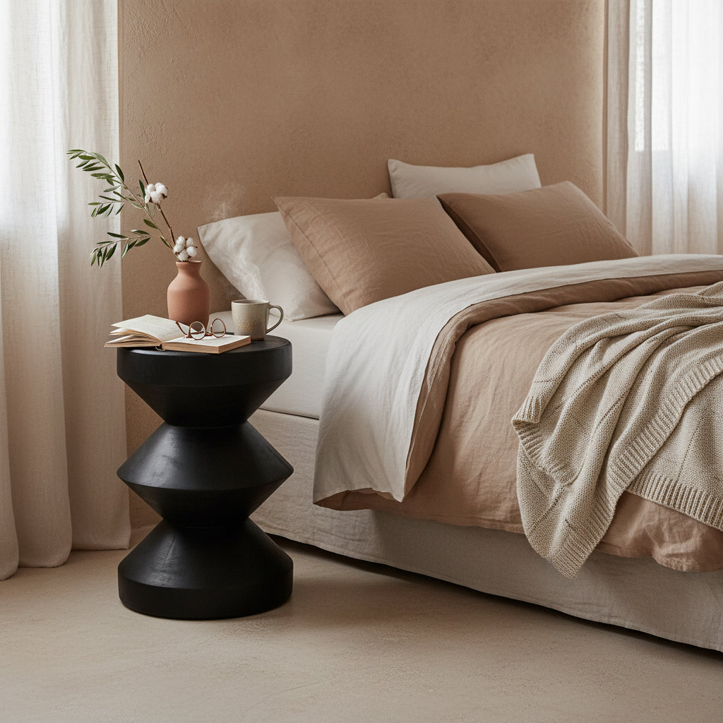 Forma side table Rizo zwart Raw Materials