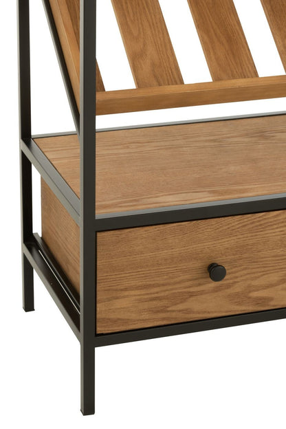 Barkast Wine Fineer Naturel/Zwart Medium J-Line