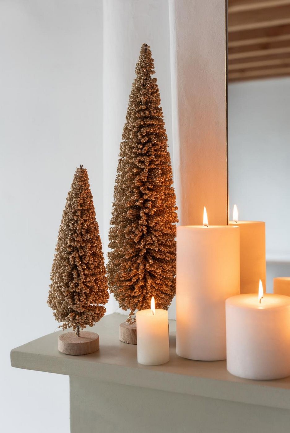 Kerstboom Pet Champagnekleurig Set van 3 J-Line