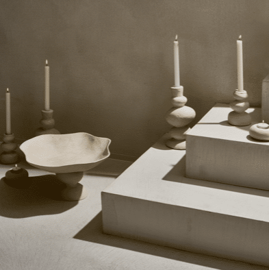 APILAR - Schaal - papier mâché - DIA 30 x H 25 cm - Gebroken Wit Pomax