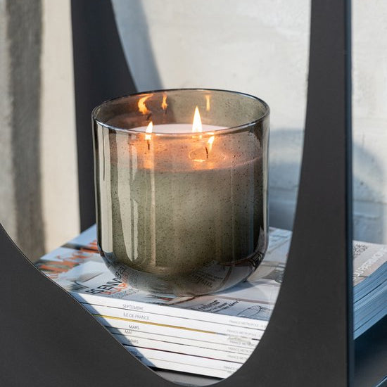 Geurkaars Olive&amp;Frank Incense Was Groen Medium 75u J-Line