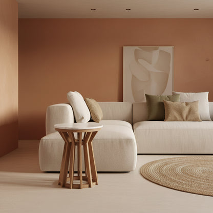 Sarawak Bijzettafel Marmer Wit Raw Materials