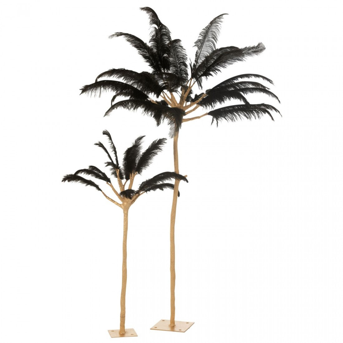 Boom Pluimen Metaal Goud/Zwart Large J-Line