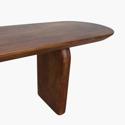Eetkamerbank Bullnose Bruin Mangohout 200cm Raw Materials