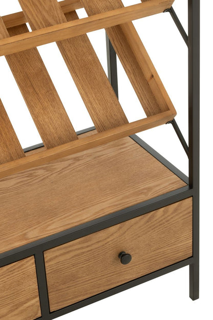 Barkast Wine Fineer Naturel/Zwart Medium J-Line