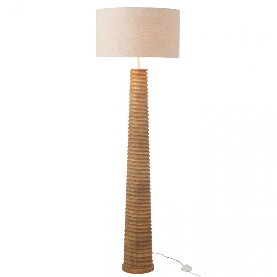 Vloerlamp Schroefdraad Hout Naturel/Grijs J-Line