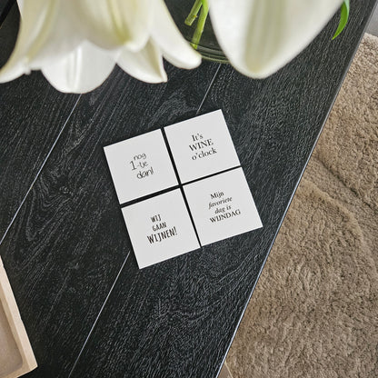 Onderzetters Vierkant Wijn Set van 4