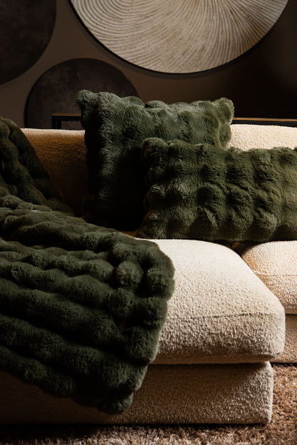 Plaid Dunae Mos Groen Nep Bont Large 220x240cm PTMD