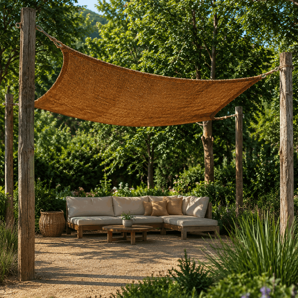 Schaduwdoek Coco Rechthoekig Naturel 400x300 Bazar Bizar