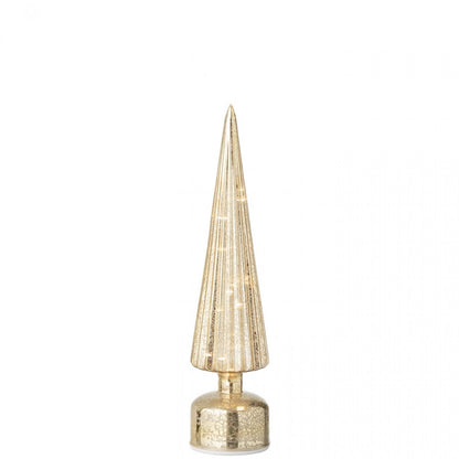 Kerstboom Led Draaiend Glas Goudkleurig Set van 2 J-Line