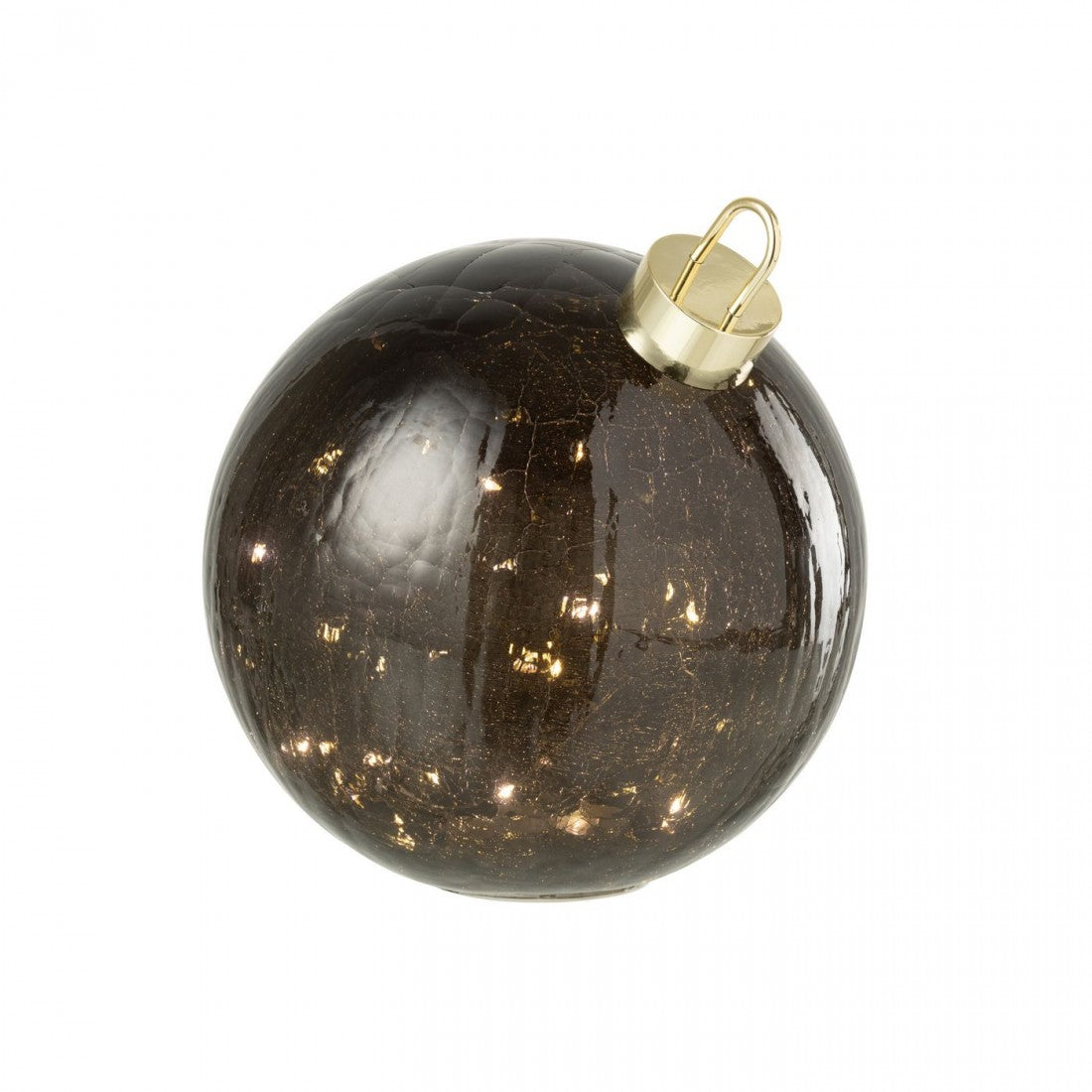 Kerstbal Led Glas Zwart Set van 3 J-Line