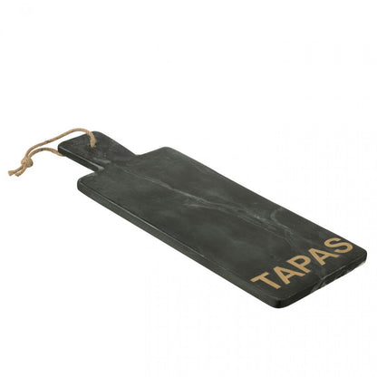 Kaasplank Rechthoek Marmer Zwart/Goudkleurig Large J-line