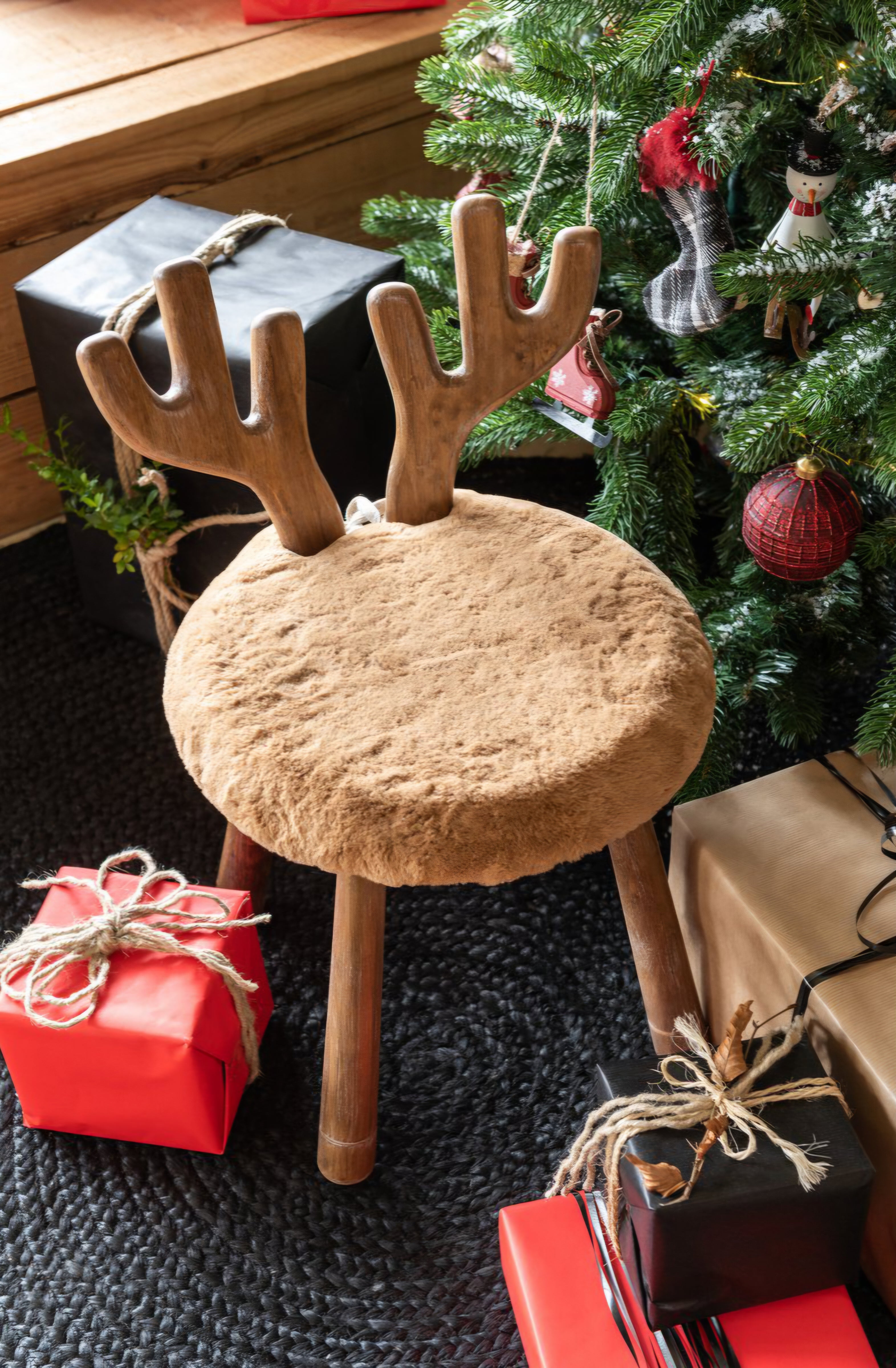 Stoel Oor Hert Hout Naturel J-Line