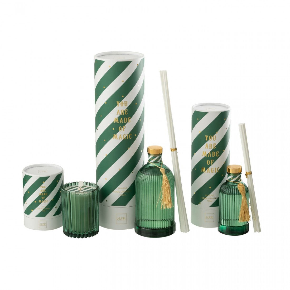 Geurverspreider Magic Geurolie Wit/Donkergroen Large 500ml J-Line