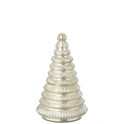 Geurkaars Boom Geribbeld Glas Zilverkleurig Large J-Line