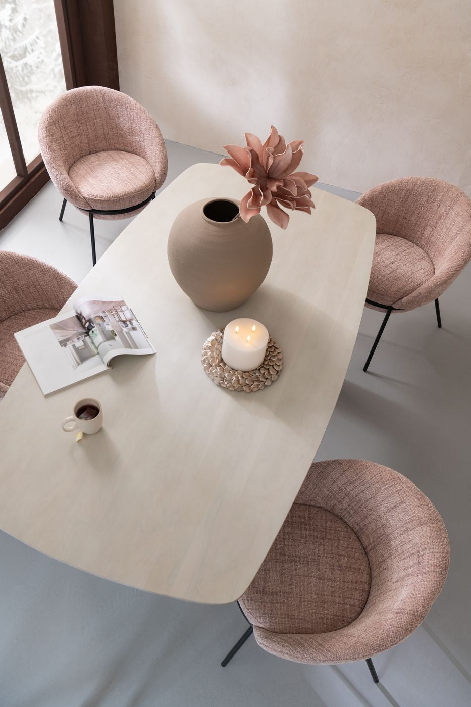Eettafel Acaciahout Wit J-Line