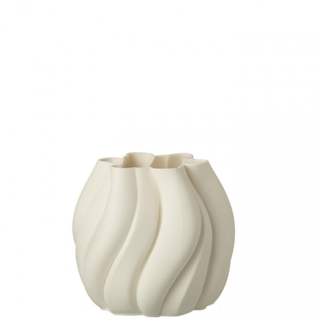 Vaas 3d Print Onregelmatig Steengoed Wit J-Line